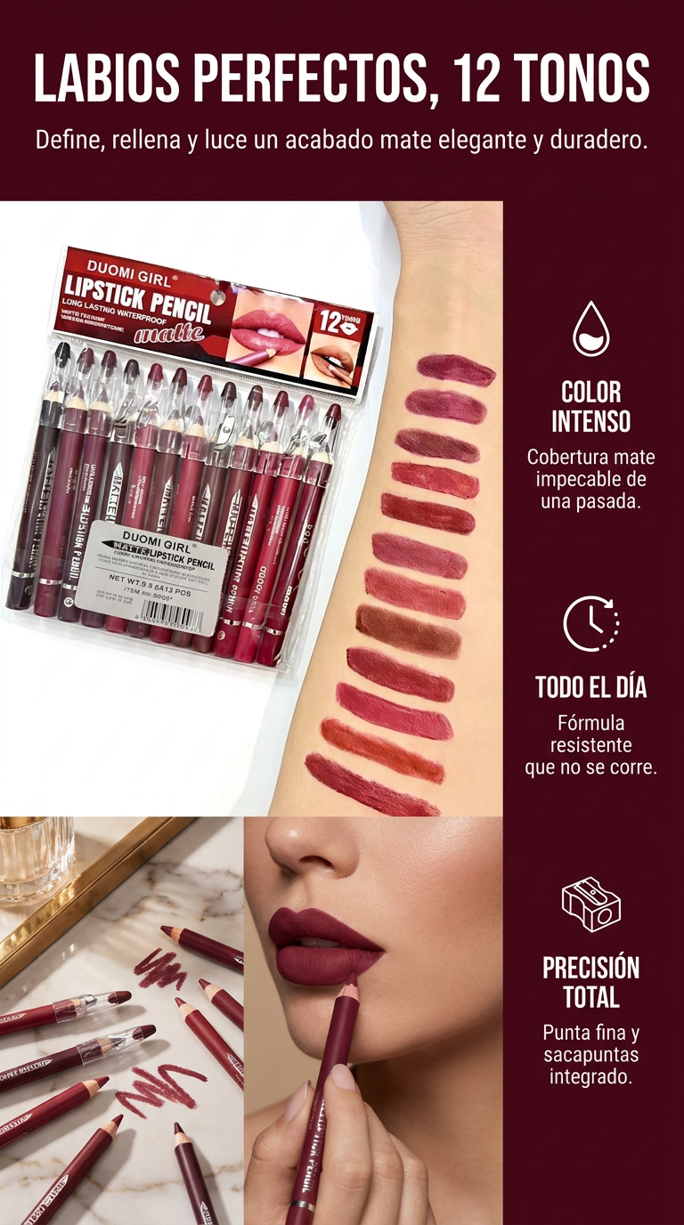 DUOLIP MATTE SET PAGA 6 LLEVA 12